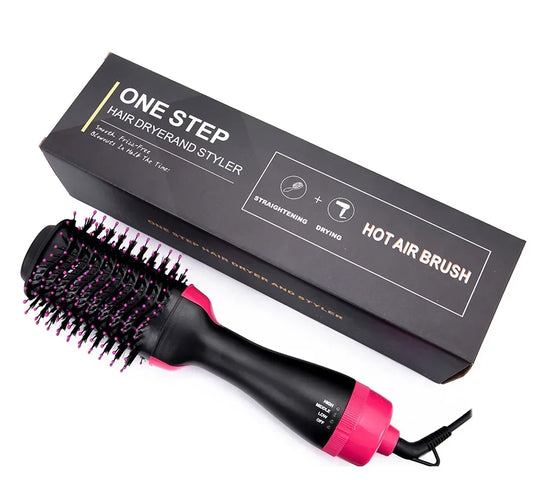 Pak Blue 47®4-in-1 Hair Dryer Brush for Women | One Step Volumizer, Straightener & Curler