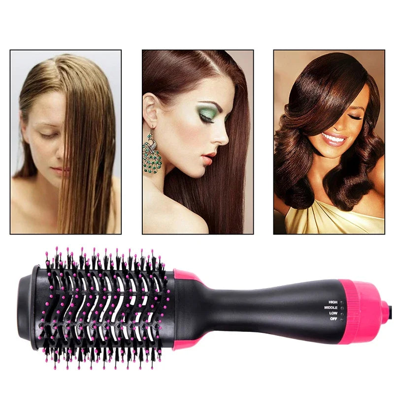 Pak Blue 47®4-in-1 Hair Dryer Brush for Women | One Step Volumizer, Straightener & Curler