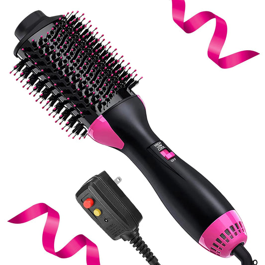 Pak Blue 47®4-in-1 Hair Dryer Brush for Women | One Step Volumizer, Straightener & Curler